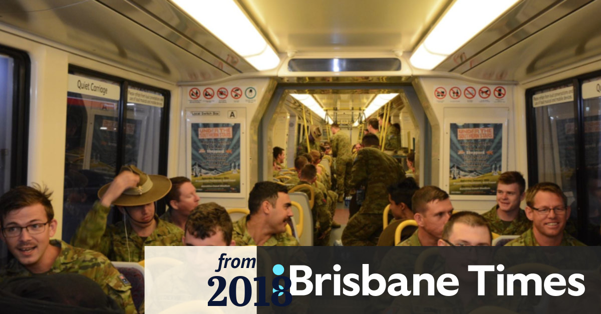 Troop train from Brisbane to Cleveland remembers fallen heroes